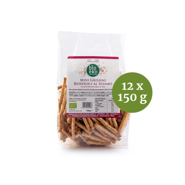 Mini grissini biologici al sesamo